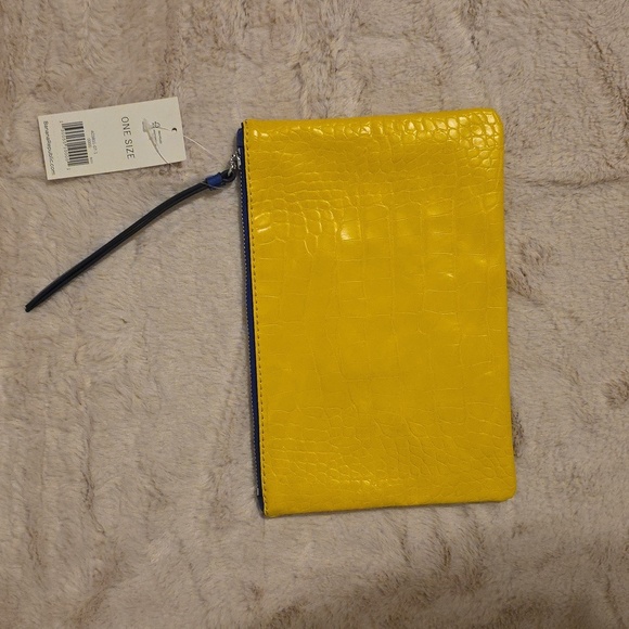 Banana Republic Yellow Clutch Wristlet Minimalist Design - Picture 2 of 6
